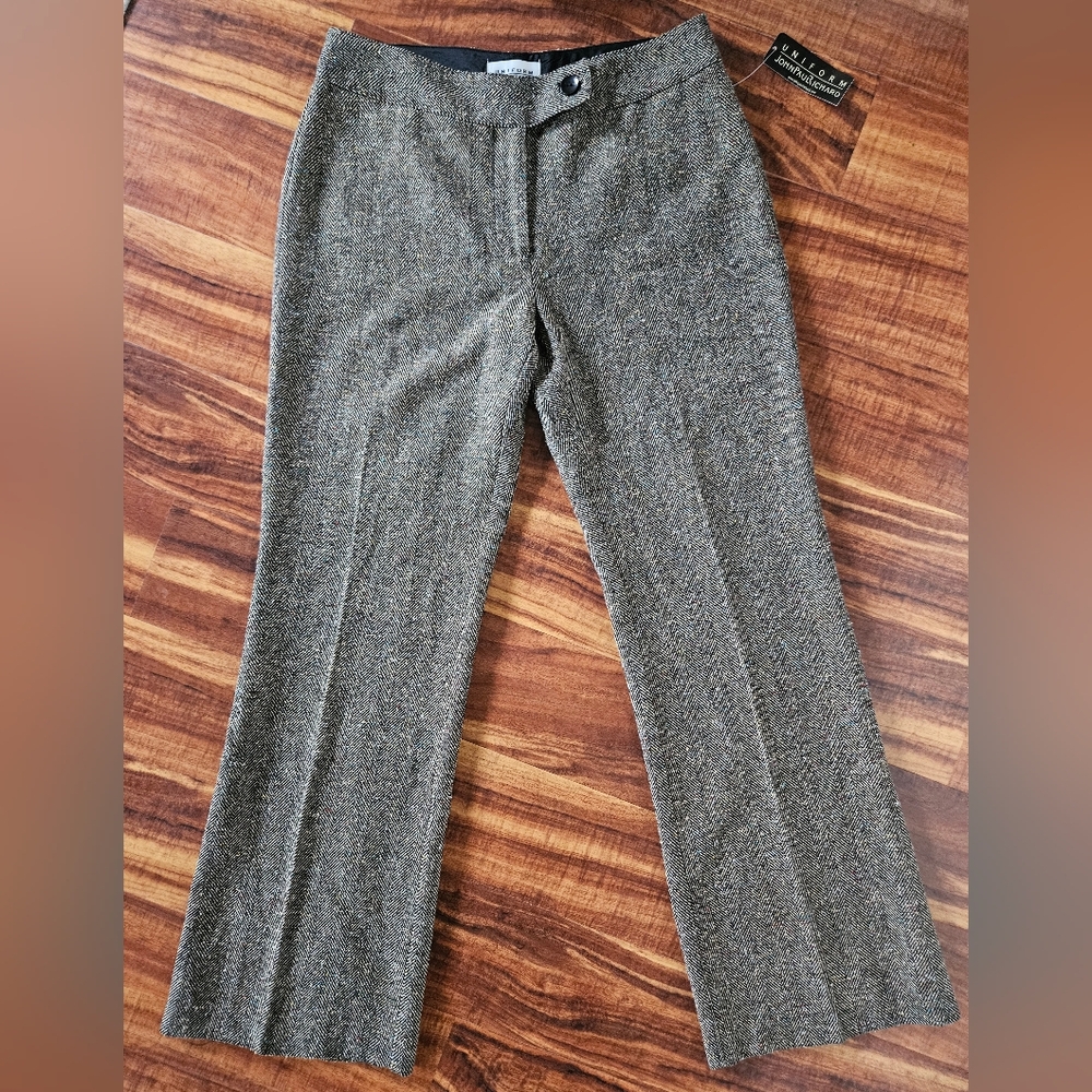 NWT Uniform JohnPaulRichard Speckled Grey Academia Wide Leg Pants